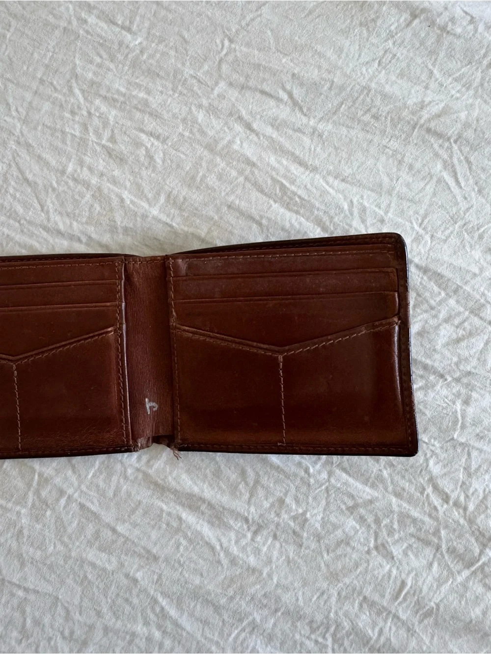 Fossil Brown Leather Bifold Wallet Men’s RFID Classic Minimalist
